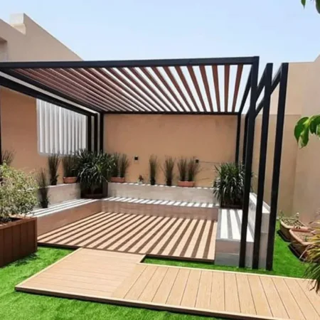 حداد مظلات حدائق وجلسات في الطائف|تركيب أفضل مظلات حديد وخشبية بخصم 25%